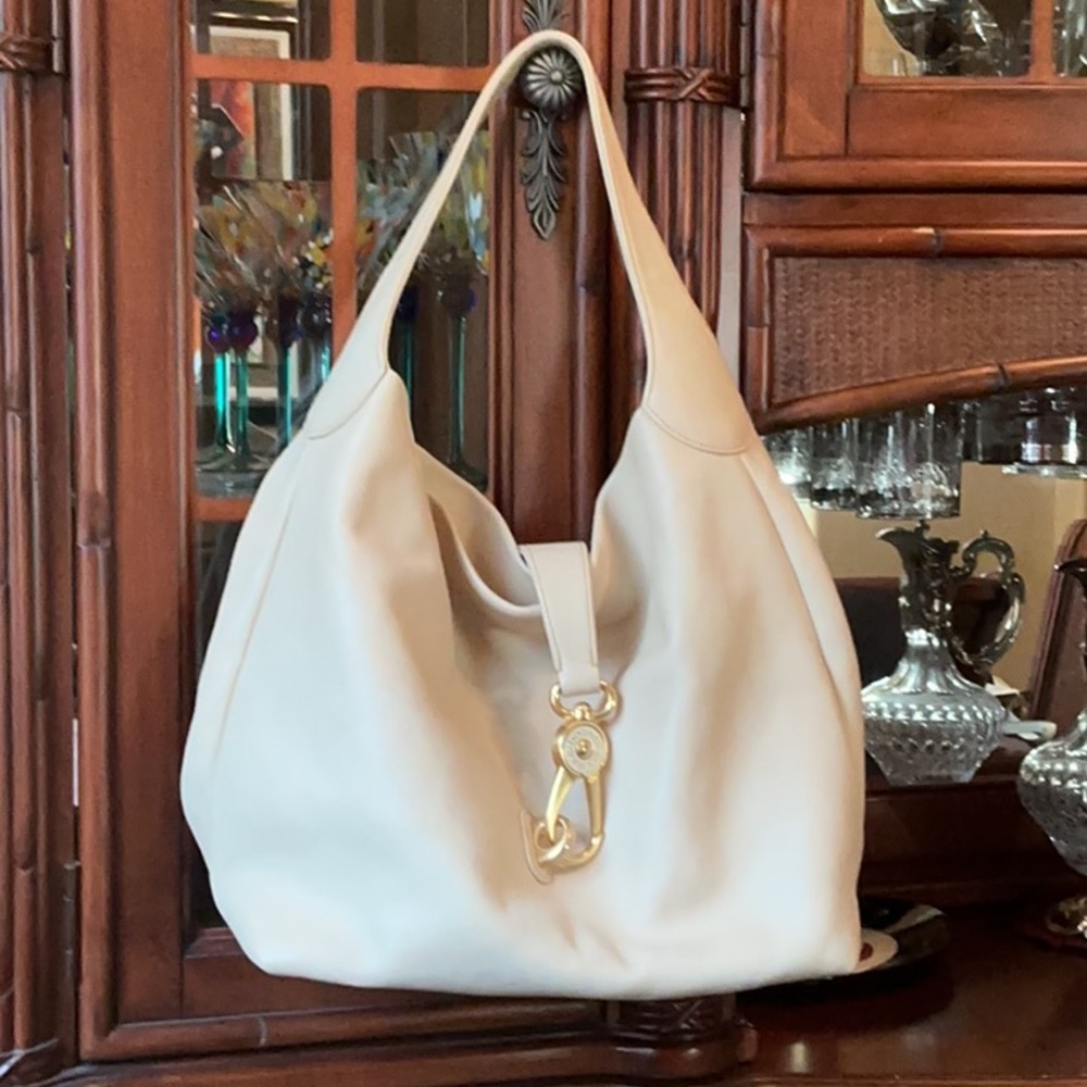 Dooney & Bourke Cream and Gold Hobo Bag